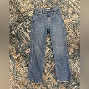 Abercrombie Ultra High Rise Ankle Straight Blue Denim Jeans